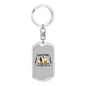 Hunting Is Happiness Hunter'S Keychain Stainless Steel or 18k Gold Dog Tag Keyring-Express Your Love Gifts
