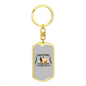 Hunting Is Happiness Hunter'S Keychain Stainless Steel or 18k Gold Dog Tag Keyring-Express Your Love Gifts