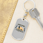 Hunting Is Happiness Hunter'S Keychain Stainless Steel or 18k Gold Dog Tag Keyring-Express Your Love Gifts