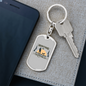 Hunting Is Happiness Hunter'S Keychain Stainless Steel or 18k Gold Dog Tag Keyring-Express Your Love Gifts