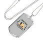 Hunting Is Happiness Necklace Stainless Steel or 18k Gold Dog Tag 24"-Express Your Love Gifts