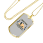 Hunting Is Happiness Necklace Stainless Steel or 18k Gold Dog Tag 24"-Express Your Love Gifts