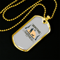 Hunting Is Happiness Necklace Stainless Steel or 18k Gold Dog Tag 24"-Express Your Love Gifts