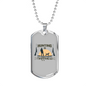 Hunting Is Happiness Necklace Stainless Steel or 18k Gold Dog Tag 24"-Express Your Love Gifts