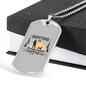 Hunting Is Happiness Necklace Stainless Steel or 18k Gold Dog Tag 24"-Express Your Love Gifts