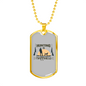 Hunting Is Happiness Necklace Stainless Steel or 18k Gold Dog Tag 24"-Express Your Love Gifts