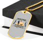 Hunting Is Happiness Necklace Stainless Steel or 18k Gold Dog Tag 24"-Express Your Love Gifts