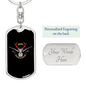 Hunting Is Healing Keychain Stainless Steel or 18k Gold Dog Tag Keyring-Express Your Love Gifts