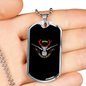 Hunting Is Healing Necklace Stainless Steel or 18k Gold Dog Tag 24" Chain-Express Your Love Gifts
