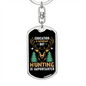 Hunting Is Importanter Keychain Stainless Steel or 18k Gold Dog Tag Keyring-Express Your Love Gifts