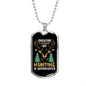 Hunting Is Importanter Necklace Stainless Steel or 18k Gold Dog Tag 24" Chain-Express Your Love Gifts