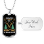 Hunting Is Importanter Necklace Stainless Steel or 18k Gold Dog Tag 24" Chain-Express Your Love Gifts