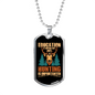 Hunting Is Importanter White Necklace Stainless Steel or 18k Gold Dog Tag 24" Chain-Express Your Love Gifts