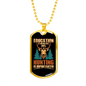 Hunting Is Importanter White Necklace Stainless Steel or 18k Gold Dog Tag 24" Chain-Express Your Love Gifts