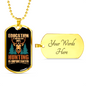 Hunting Is Importanter White Necklace Stainless Steel or 18k Gold Dog Tag 24" Chain-Express Your Love Gifts