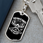 Hunting Is In Keychain Stainless Steel or 18k Gold Dog Tag Keyring-Express Your Love Gifts