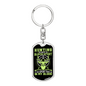 Hunting Is In My Blood Keychain Stainless Steel or 18k Gold Dog Tag Keyring-Express Your Love Gifts