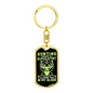 Hunting Is In My Blood Keychain Stainless Steel or 18k Gold Dog Tag Keyring-Express Your Love Gifts