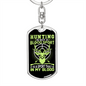 Hunting Is In My Blood Keychain Stainless Steel or 18k Gold Dog Tag Keyring-Express Your Love Gifts