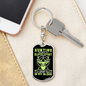 Hunting Is In My Blood Keychain Stainless Steel or 18k Gold Dog Tag Keyring-Express Your Love Gifts