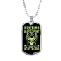 Hunting Is In My Blood Necklace Stainless Steel or 18k Gold Dog Tag 24" Chain-Express Your Love Gifts