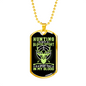 Hunting Is In My Blood Necklace Stainless Steel or 18k Gold Dog Tag 24" Chain-Express Your Love Gifts