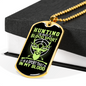 Hunting Is In My Blood Necklace Stainless Steel or 18k Gold Dog Tag 24" Chain-Express Your Love Gifts