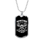 Hunting Is In Necklace Stainless Steel or 18k Gold Dog Tag 24" Chain-Express Your Love Gifts