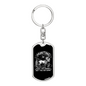 Hunting Is Journey Keychain Stainless Steel or 18k Gold Dog Tag Keyring-Express Your Love Gifts