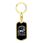 Hunting Is Journey Keychain Stainless Steel or 18k Gold Dog Tag Keyring-Express Your Love Gifts