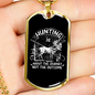Hunting Is Journey Necklace Stainless Steel or 18k Gold Dog Tag 24" Chain-Express Your Love Gifts
