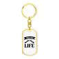 Hunting Is Life Keychain Stainless Steel or 18k Gold Dog Tag Keyring-Express Your Love Gifts