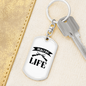 Hunting Is Life Keychain Stainless Steel or 18k Gold Dog Tag Keyring-Express Your Love Gifts