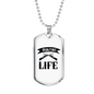 Hunting Is Life Necklace Stainless Steel or 18k Gold Dog Tag 24" Chain-Express Your Love Gifts