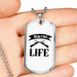Hunting Is Life Necklace Stainless Steel or 18k Gold Dog Tag 24" Chain-Express Your Love Gifts