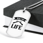 Hunting Is Life Necklace Stainless Steel or 18k Gold Dog Tag 24" Chain-Express Your Love Gifts
