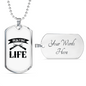 Hunting Is Life Necklace Stainless Steel or 18k Gold Dog Tag 24" Chain-Express Your Love Gifts