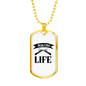 Hunting Is Life Necklace Stainless Steel or 18k Gold Dog Tag 24" Chain-Express Your Love Gifts