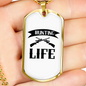 Hunting Is Life Necklace Stainless Steel or 18k Gold Dog Tag 24" Chain-Express Your Love Gifts