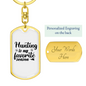 Hunting Is My Favorite Season Keychain Stainless Steel or 18k Gold Dog Tag Keyring-Express Your Love Gifts