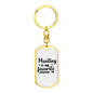 Hunting Is My Favorite Season Keychain Stainless Steel or 18k Gold Dog Tag Keyring-Express Your Love Gifts