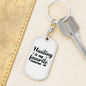 Hunting Is My Favorite Season Keychain Stainless Steel or 18k Gold Dog Tag Keyring-Express Your Love Gifts