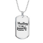 Hunting Is My Favorite Season Necklace Stainless Steel or 18k Gold Dog Tag 24" Chain-Express Your Love Gifts