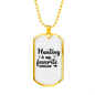 Hunting Is My Favorite Season Necklace Stainless Steel or 18k Gold Dog Tag 24" Chain-Express Your Love Gifts