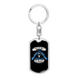 Hunting Is My Game Keychain Stainless Steel or 18k Gold Dog Tag Keyring-Express Your Love Gifts