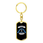 Hunting Is My Game Keychain Stainless Steel or 18k Gold Dog Tag Keyring-Express Your Love Gifts