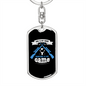 Hunting Is My Game Keychain Stainless Steel or 18k Gold Dog Tag Keyring-Express Your Love Gifts