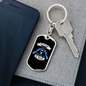 Hunting Is My Game Keychain Stainless Steel or 18k Gold Dog Tag Keyring-Express Your Love Gifts