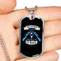 Hunting Is My Game Necklace Stainless Steel or 18k Gold Dog Tag 24" Chain-Express Your Love Gifts