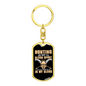 Hunting Is Not A Blood Sport Keychain Stainless Steel or 18k Gold Dog Tag Keyring-Express Your Love Gifts